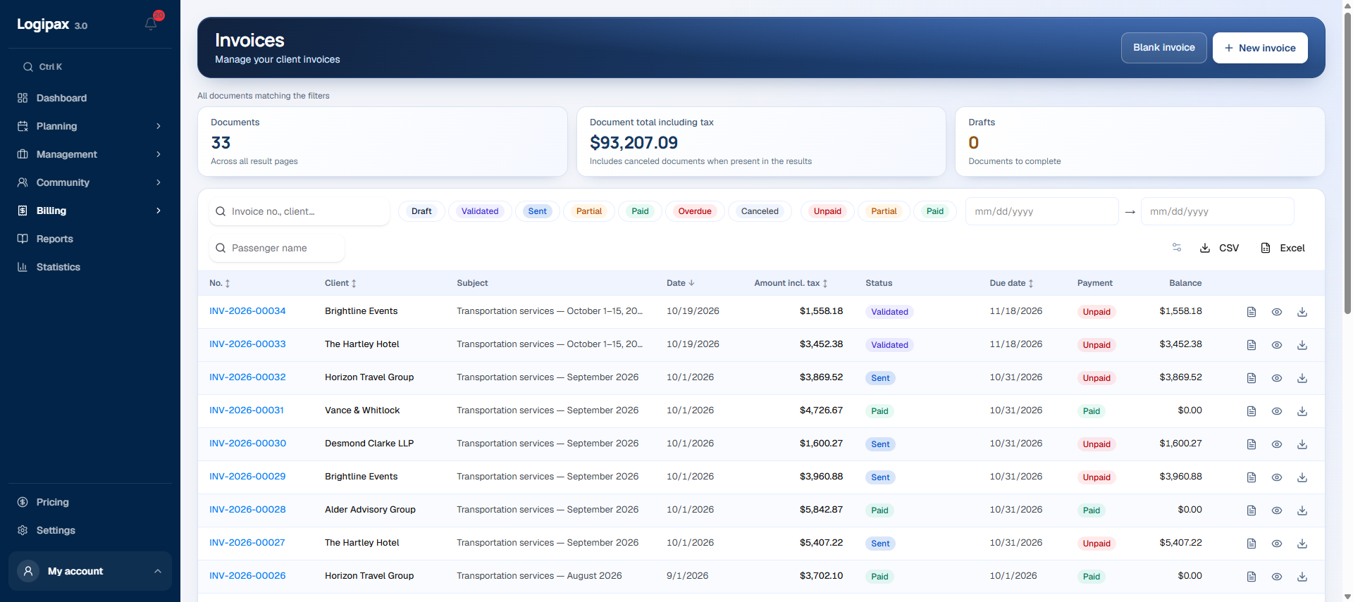 Compare completed services with the contract
