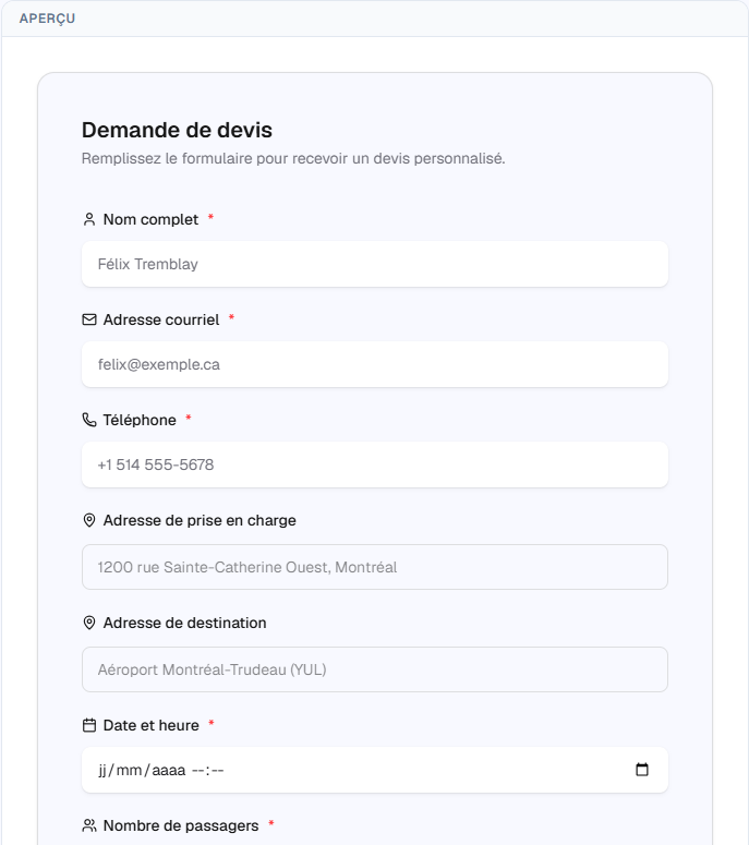 Une demande client devient une course